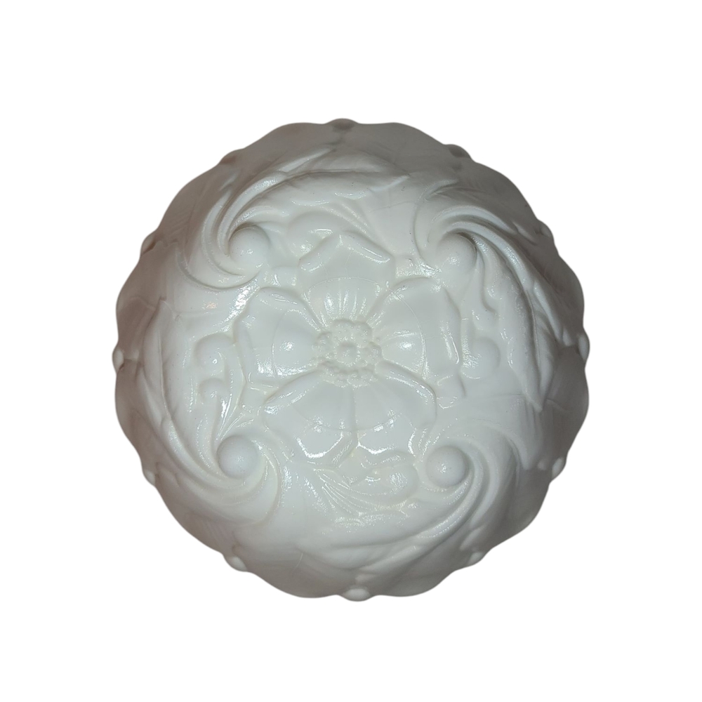 Indiana Glass Milk Glass Wild Rose Serving Bowl
